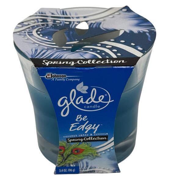 Glade Candle Spring Collection Be Edgy Coconut Water And Freesia 3.4oz New Rare - Picture 8 of 8